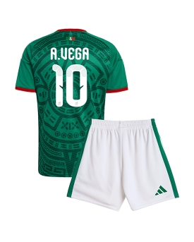 Billige Fotballdrakt Mexico Alexis Vega #10 Replika Hjemmedraktsett Barn VM 2026 Kortermet (med bukser)